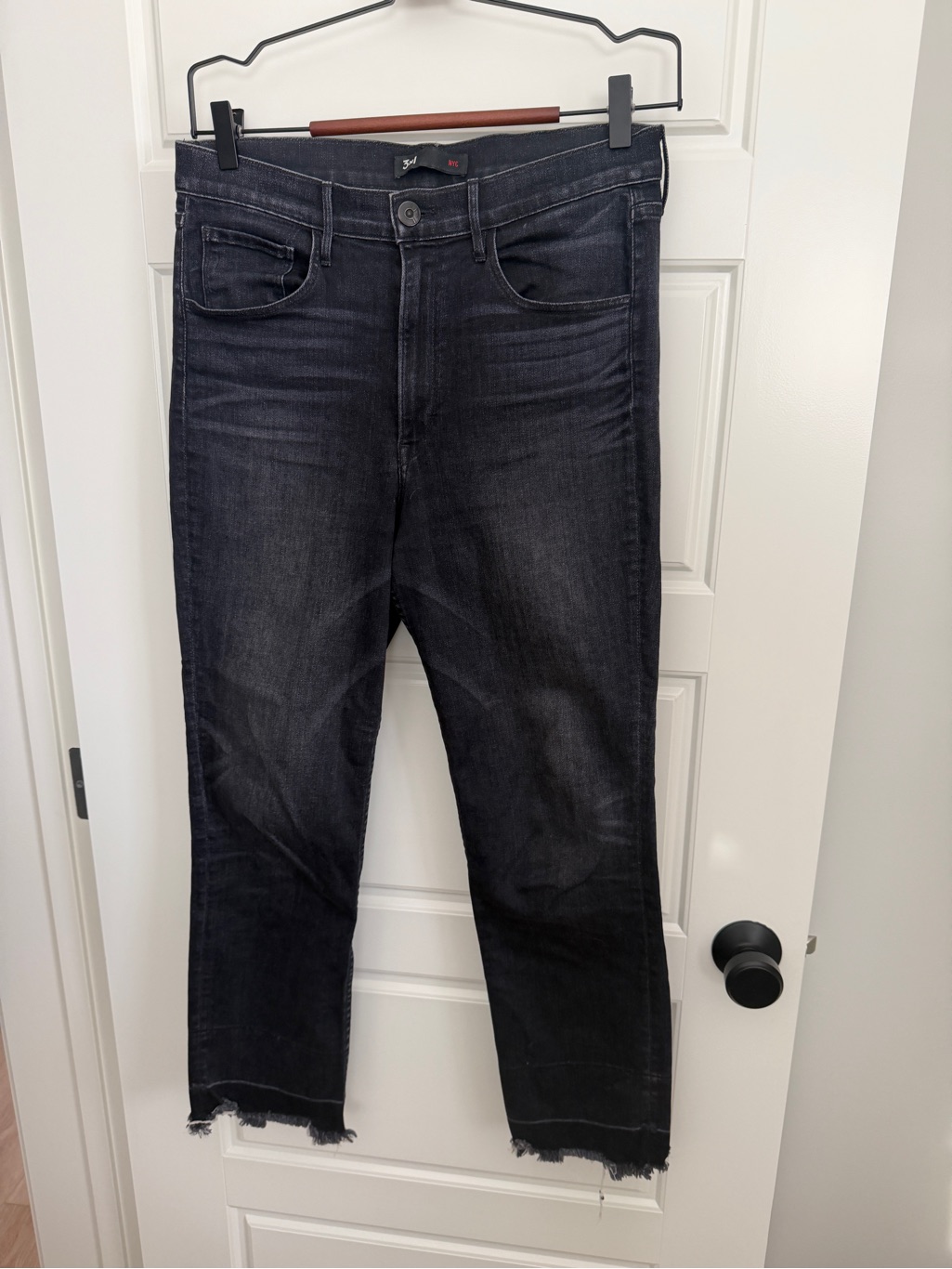 Revolve Men's 3x1 Black Slim Straight Jeans
